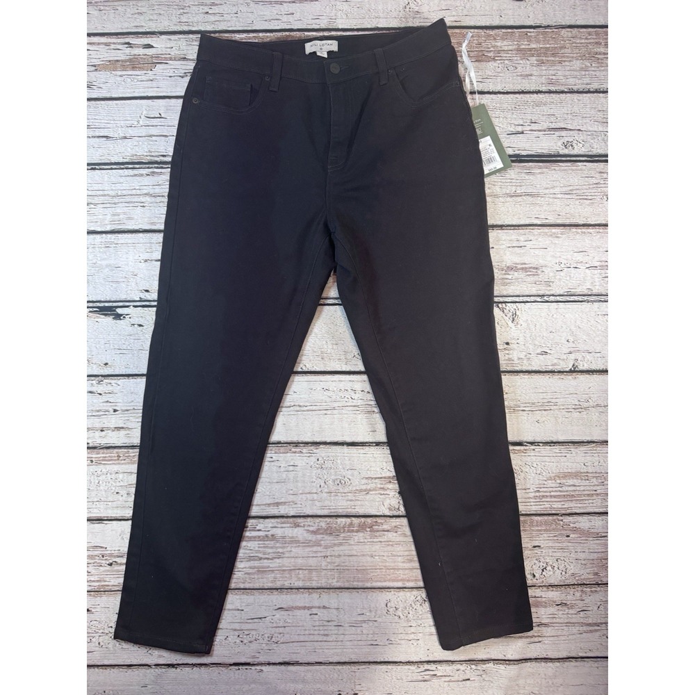 Nili Lotan x Target Womens Jeans Pants 10 Tapered Leg Ankle High Rise Black NWT - Picture 2 of 9